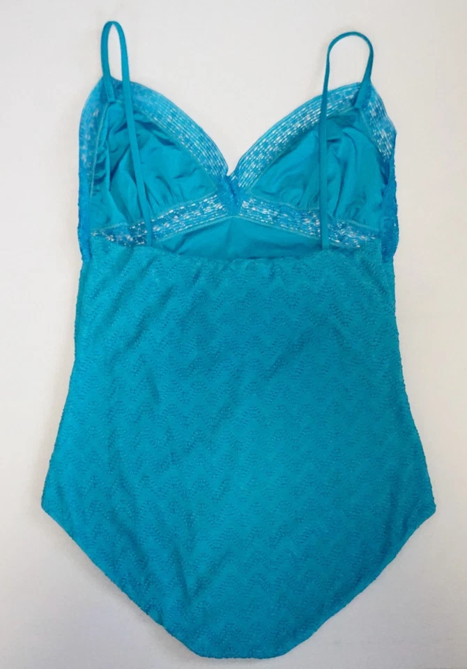 🆕️ Auth MISSONI MARE Blue Knit ONE-PIECE Swimsuit Bathing Suit EU-50 US-16 XL - Изображение 4 из 4