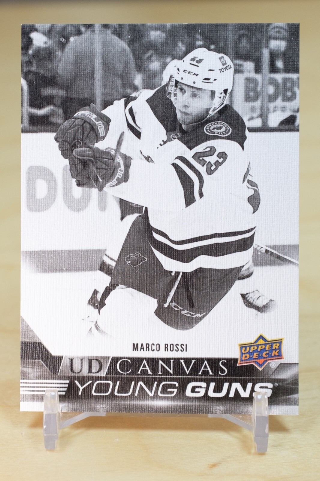 2022-23 Upper Deck Canvas Young Guns Black & White #C114 Marco Rossi - Minnesota
