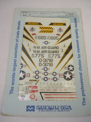 F-100s Ohio A.N.G. New Mexico ANG, Arkansas ANG - Microscale Decal