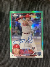 2023 Topps Chrome Update Donny Sands RC AUTO GREEN REFRACTOR #85/99 Phillies