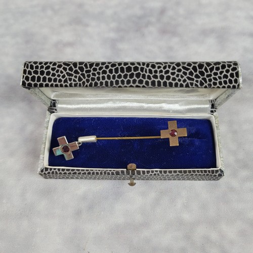 2x Rotes Kreuz Abzeichen Ehrenkreuz Anstecknadel und Pin im Etui
