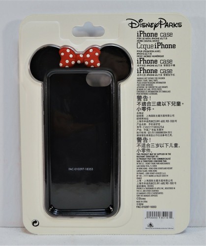 Exclusiva Disney Minnie Polka Dot Bow Apple iPhone 6S/7/8 Funda para Celular NUEVA - Imagen 2 de 2