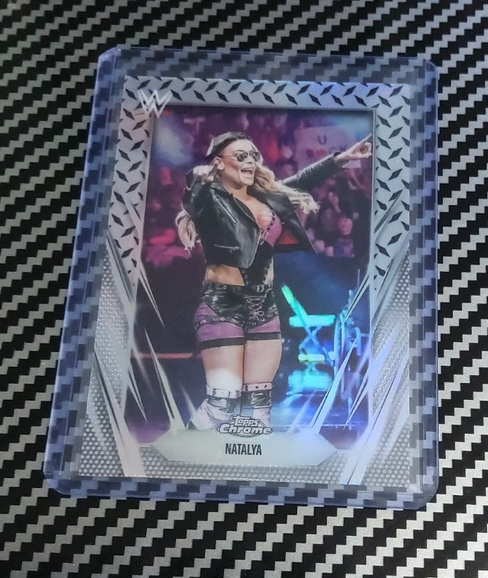 2026 Topps Chrome WWE - Natalya #129 Diamond Plate Refractor Chrome NM+