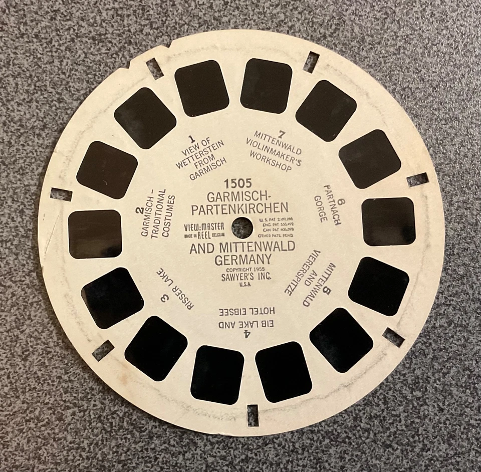 GARMISCH PARTENKIRCHEN,ZUGSPITZE,BODEN SEE,RARE VIEW MASTER 3 X REELS - Image 2 of 4