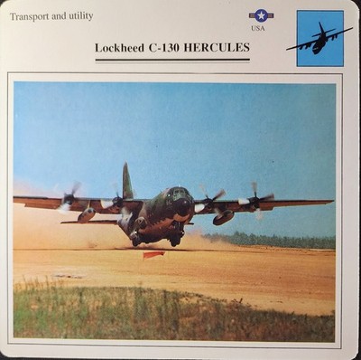 Lockheed Hercules C-130 C130 C 130 Picture Original Aircraft Collector Card    