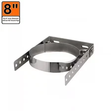 8 In. X 1 In. Adjustable Wall Bracket for Double Wall Chimney Pipe
