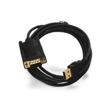 6ft USB A to DB9 Male Serial Port Adapter Prolific GT Chipset - Black
