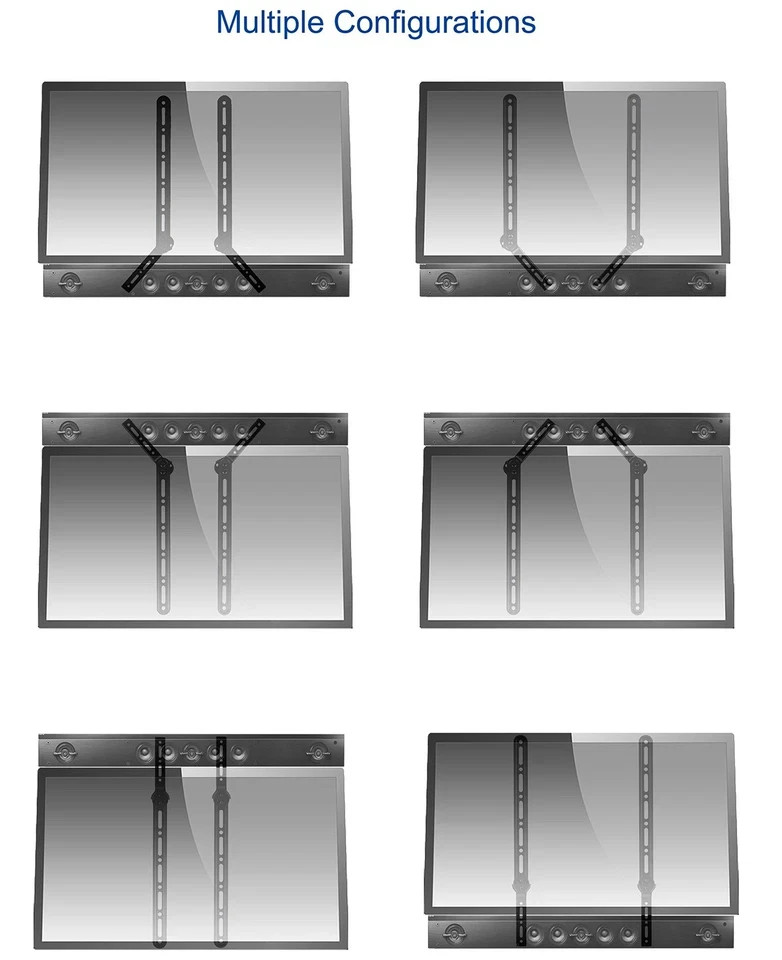 Vivo Universal Sound Bar Steel Bracket Speaker Mount Above Or Below Wa