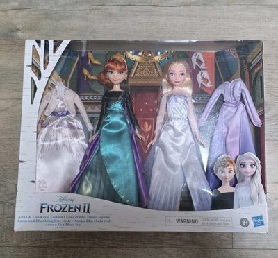 NEW Disney Frozen II Anna & Elsa Royal Fashion Dolls with 2 Outfits