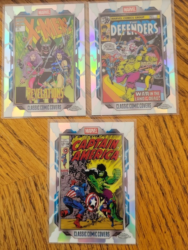 2026 Topps Marvel Chrome Comic Covers x three