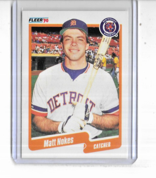 1990 Fleer #611 Matt Nokes Detroit Tigers