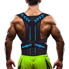 Men Medical Scoliosis Posture Corrector Spine Back Support Shoulder Brace Belt