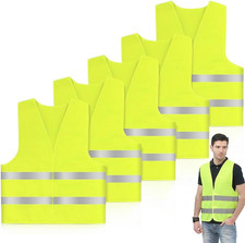 Warnwesten Auto 5er, Warnweste Auto, Warnwesten alle Größen, Reflektierende Warn