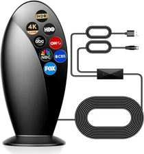Digital TV Antenna Indoor 1200+ Miles Long Range Antenna for Smart TVs & Older