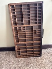 Hamilton Mfg. Co. Antique Wood Printers Drawer Letterpress Type Tray Shadow Box