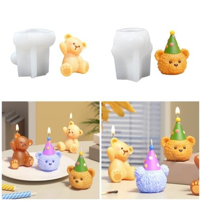 3D Bear Mould DIY Plasters Molds Soap Casting Molds Silicone Molds
