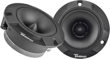 2x Timpano 600 Watts Car Audio Bullet Tweeters TPT-ST2 BLACK 3.85" Shallow 4 Ohm