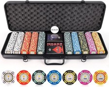 JPC 500 Piece Crown Casino 13.5g Clay Poker Chips