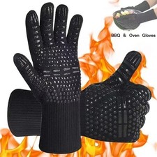 BBQ Gloves 800&deg;C Oven Extreme Heat Resistant Food Grade Kitchen Grill Protection