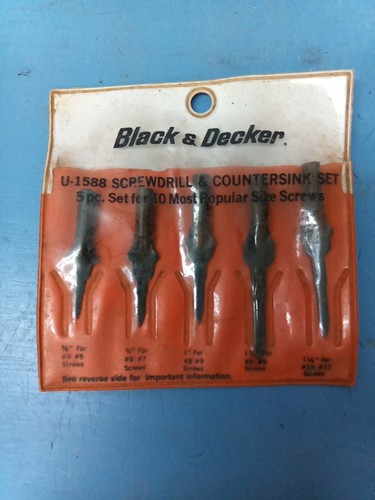 Black & Decker U1588 Screwdrill & Countersink set (LL)