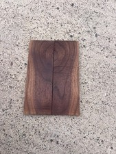 Pair of Walnut Wood Knife Handle Scales - 15.5cm x 5cm x 1-1.5cm