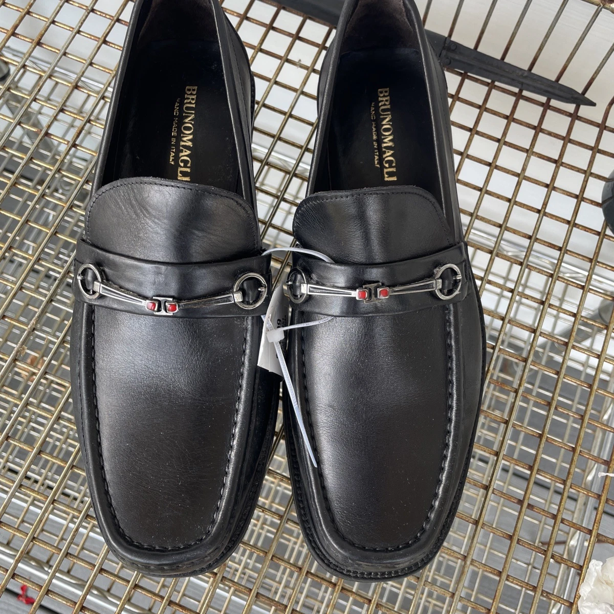Bruno Magli M Men\'s 10.5 Gilmore Black All Leather Penny Loafer Dress Shoes Bruno Magli Casual Loafers & Slip-On for Men for sale | eBay main image 3