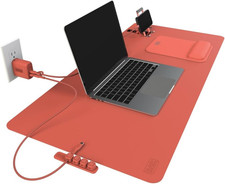 BLACK+DECKER 7-Piece Home Office Kit - Ergonomic Accessories in Coral