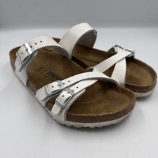 Birkenstock White Franca Sandals Leather Women s - Size EU 41 10-10.5 US