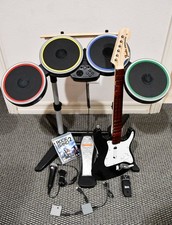 Rock Band 2 Special Edition PS3 (4 5) w/Drums, Stratocaster Guitar, Mic, Dongles