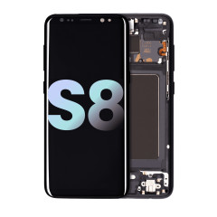 Écran OLED Samsung Galaxy S8 G950 Réparation Vitre Tactile Châssis Noir