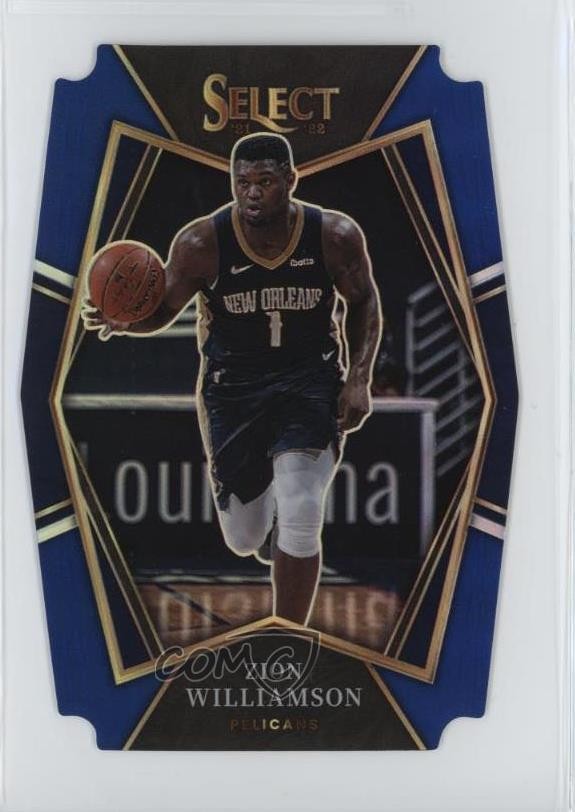 2021 Panini Select Premier Level Blue Prizm Die-Cut 135/249 Zion Williamson 0po0