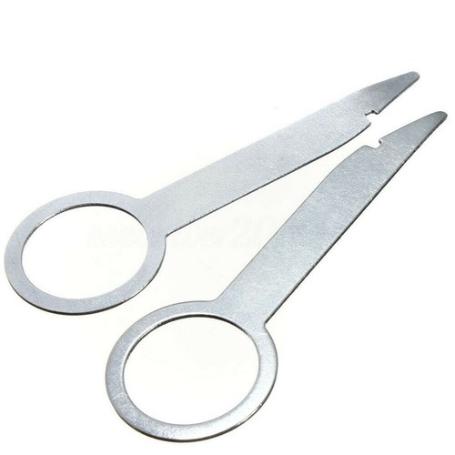 4 Pieces Auto New Car Radio Removal Tools 8cm Release Tool Keys Silver - Picture 11 of 12