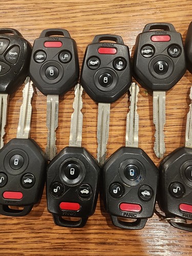 Lot Of 10 Subaru Head Keys Keyless Entry OEM Used LOCKSMITH ASSORTED - Picture 3 of 7
