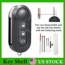 For 2012 2013 2014 2015 2016 2017 Fiat 500 Flip Key Fob Shell Case Replacement For 2012 2013 2014 2015 2016 2017 Fiat 500 Flip Key Fob Shell Case Replacement