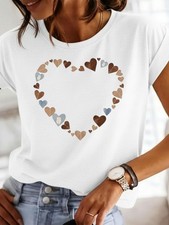 Women's Stylish Comfortable T-Shirt Casual Top Ladies Round Neck Tops Blouse❀