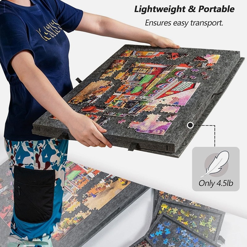 Tavolo puzzle in feltro da 1000 pezzi, tavolo puzzle per bambini con Tavolo puzzle in feltro da 1000 pezzi, tavolo puzzle per bambini con