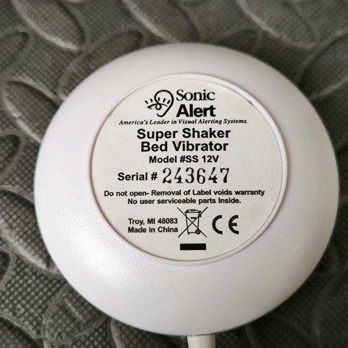 Sonic Alert Super Shaker Bed Vibrator Model SS 12V For Sonic Boom Clock - Picture 4 of 6