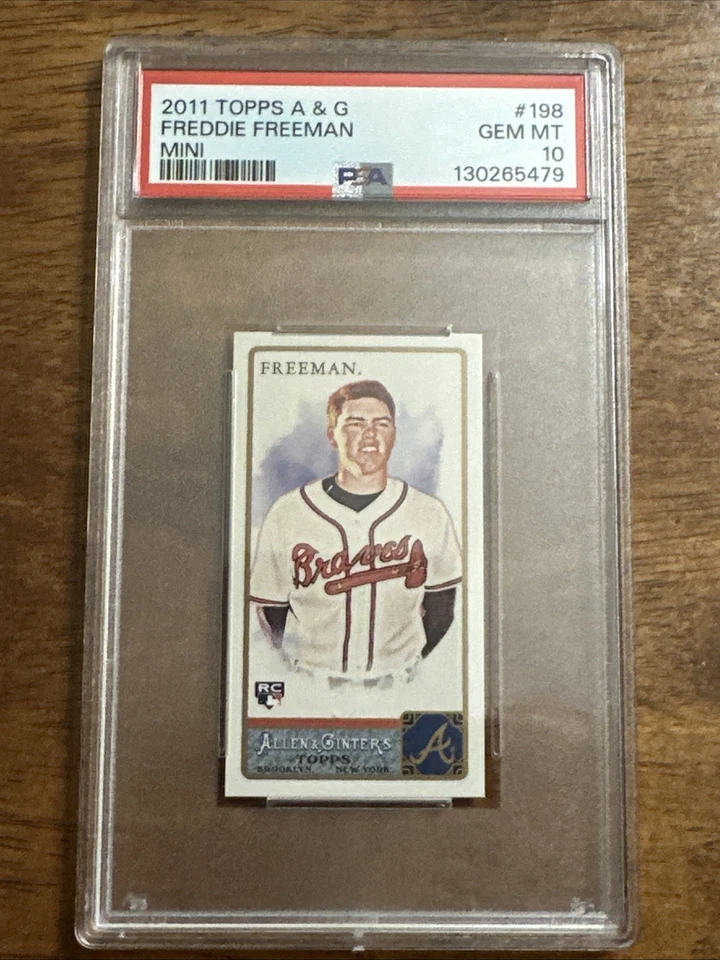 Freddie Freeman 2011 Topps Allen & Ginter Mini Rookie PSA 10 Atlanta Braves - Image 2 of 3