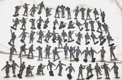 Vintage Marx Playset Battleground WW II German Soldiers 60 + Soldiers