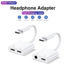 Type-C USB C to 3.5mm Jack Headphone Charger 2 in 1 Adapter for Samsung Galaxy