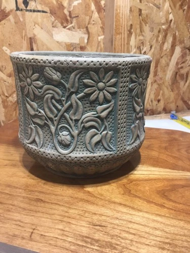 VTG Red Wing Union Stoneware Brushware Jardiniere Pottery Piece Floral 1920s