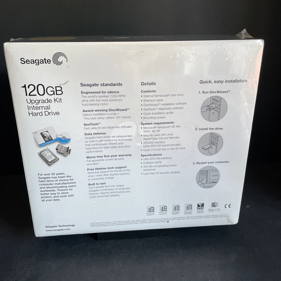 Seagate Barracuda 7200.7 Plus ST3120026A-RK 120GB 7200 RPM New Sealed See Pics - Image 2 of 4
