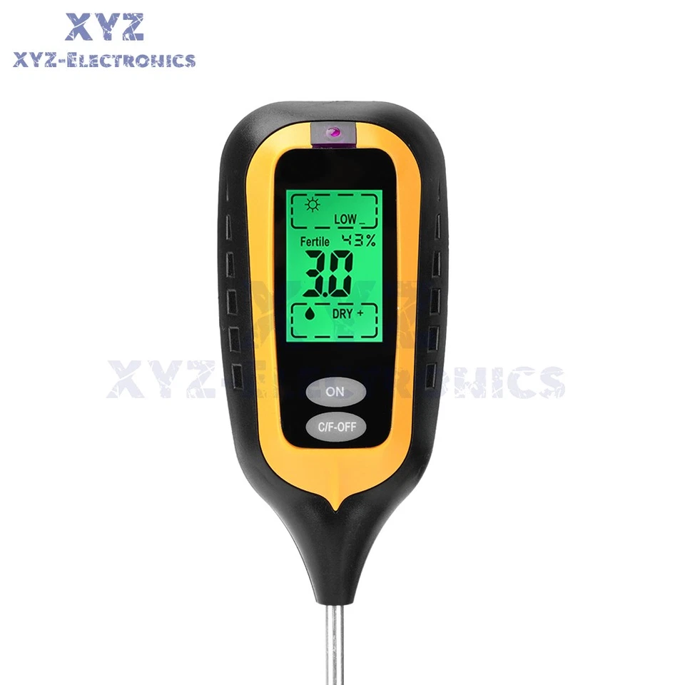 6in1 Digital PH Tester Soil Water Moisture Light Test Meter Temperature Humidity - Image 4 of 4