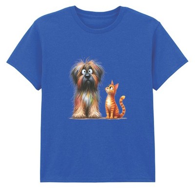 Buntes T-Shirt Hund Katze Haustier Tiere Kinder Jungen Mädchen süße Freunde