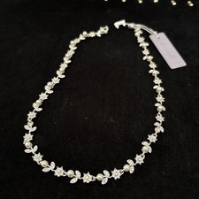 Gorgeous job Richards Faux Pearl And Crystal Necklace 16 Inch has tags af 