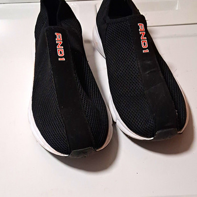 AND1 Men's Slip-On Athletic Sneakers Black with White Sole Low Top Synthetic
