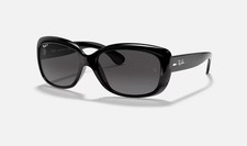 Ray-Ban Jackie OHH Rb4101 Polished Black Grey Gradient Polarized 58mm Sunglasses