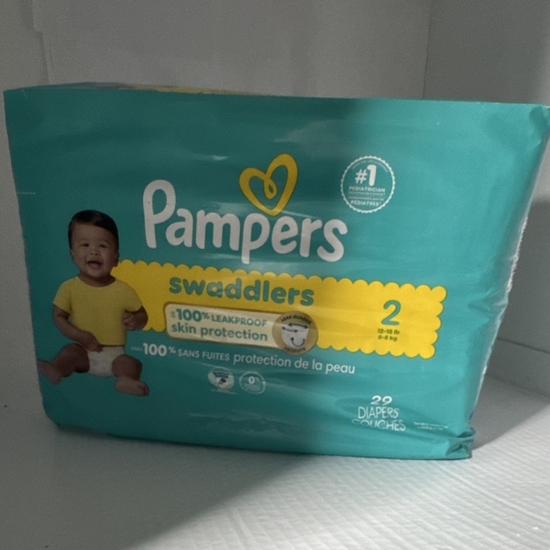 Pampers Swaddlers Size 2 29 Count Leakproof Skin Protection Diapers 12-18lbs