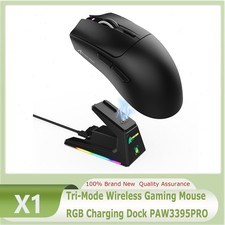 ATTACK SHARK X1 Tri-Mode Wireless Gaming Mouse RGB Charging Dock PAW3395PRO