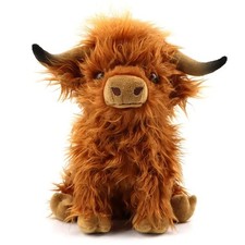 28cm Highland Cow Plush Doll Baby Stuffed Animal Soft Toys Scottish Cow New